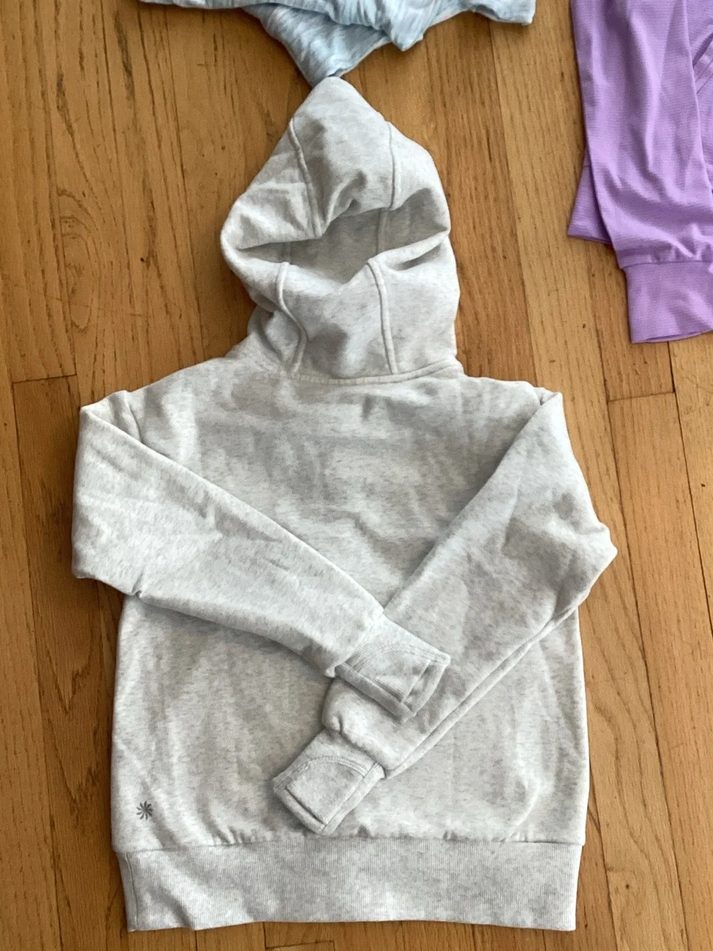 Athleta Kids Hooded Zip Jacket Set - Gray, Lavender, Light Blue